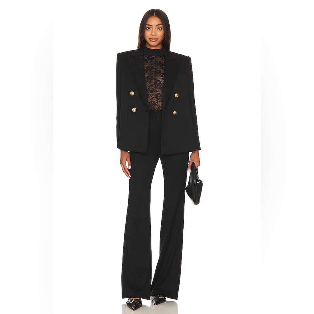 Alice + Olivia Black Boot Cut Dress Pants